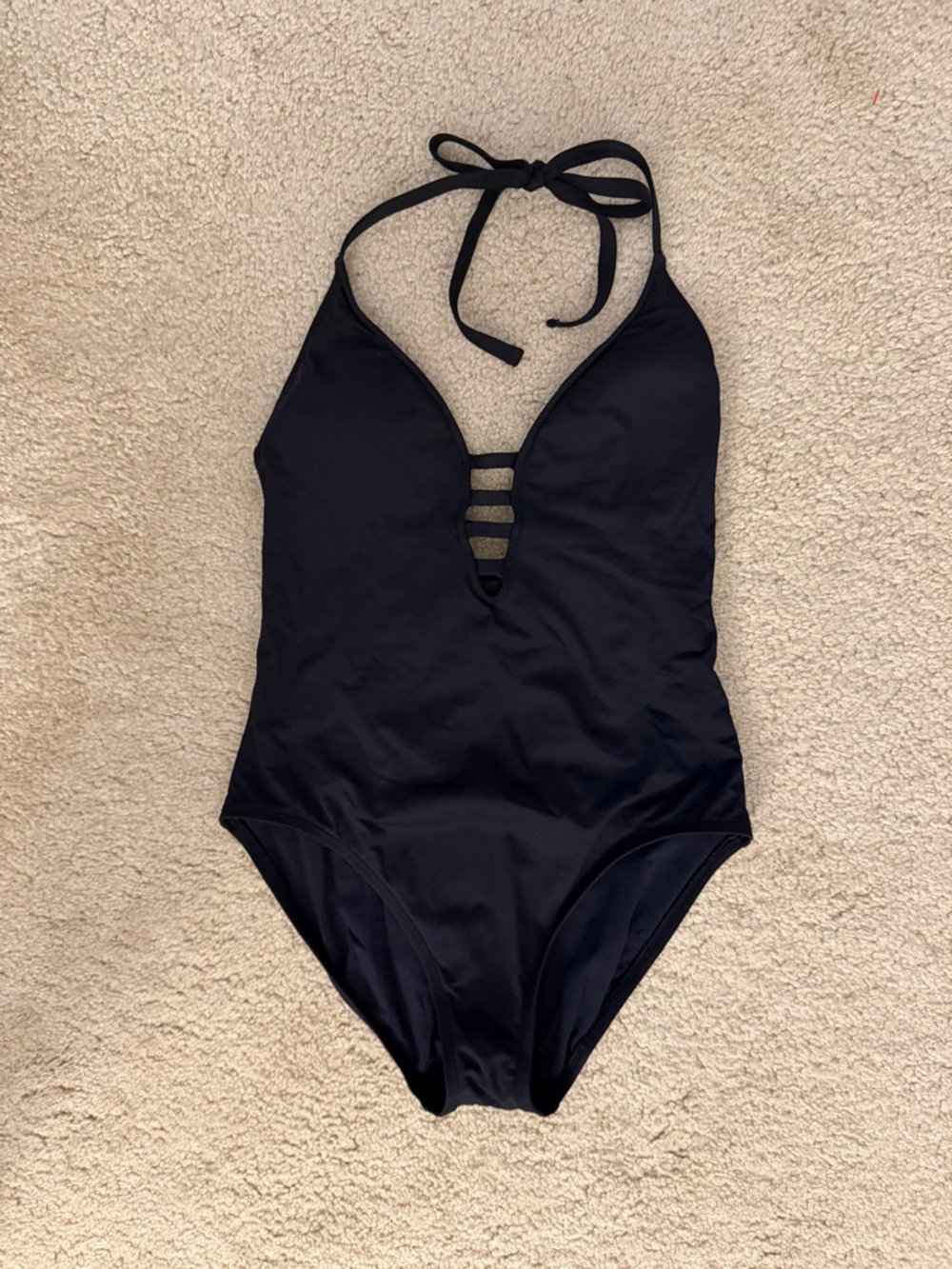 La Blanca Black Halter One-Piece Swimsuit